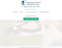 Tablet Screenshot of dentalcarevet.com